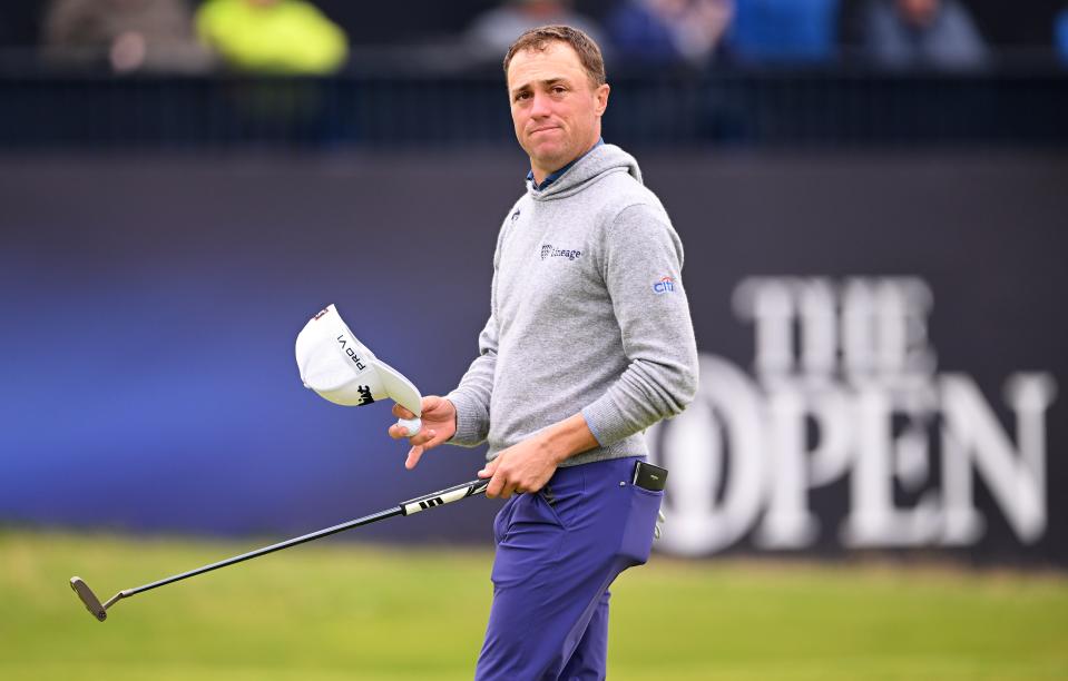 Justin Thomas shot a three-under par round 68 on the opening day of The Open. (Getty Images)