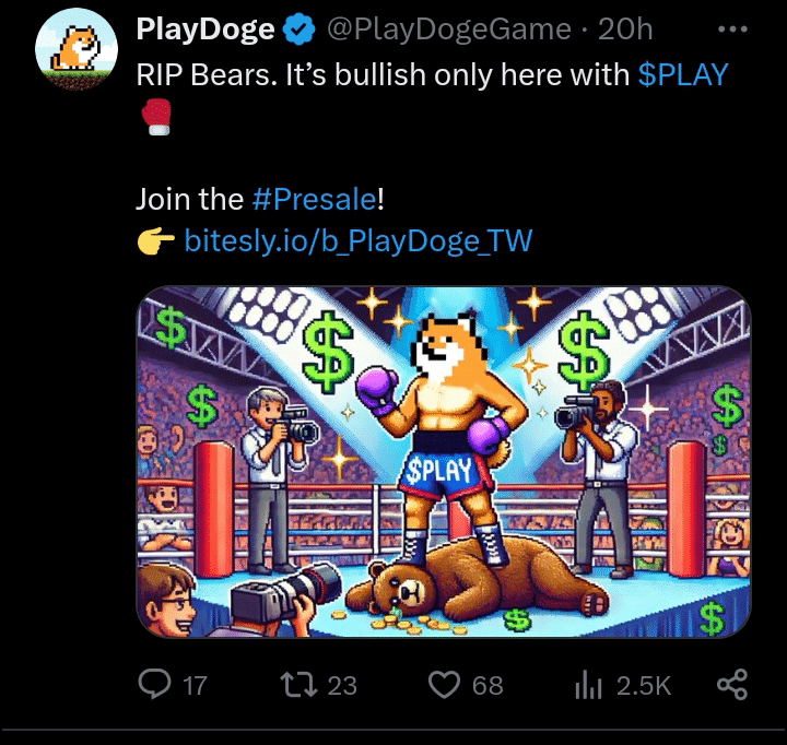 PlayDoge tweet