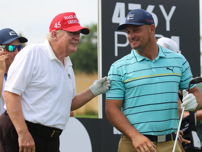 Donald Trump and Bryson DeChambeau, two years ago at Bedminster.