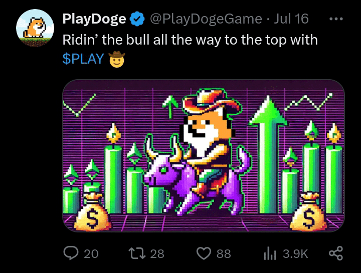 PlayDoge tweet