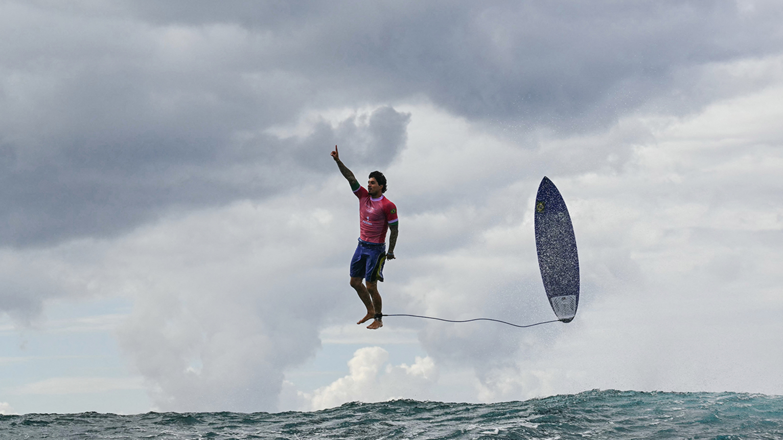 Paris Olympics: Image of surfer Gabriel Medina apparently defying gravity during competition in Tahiti goes viral