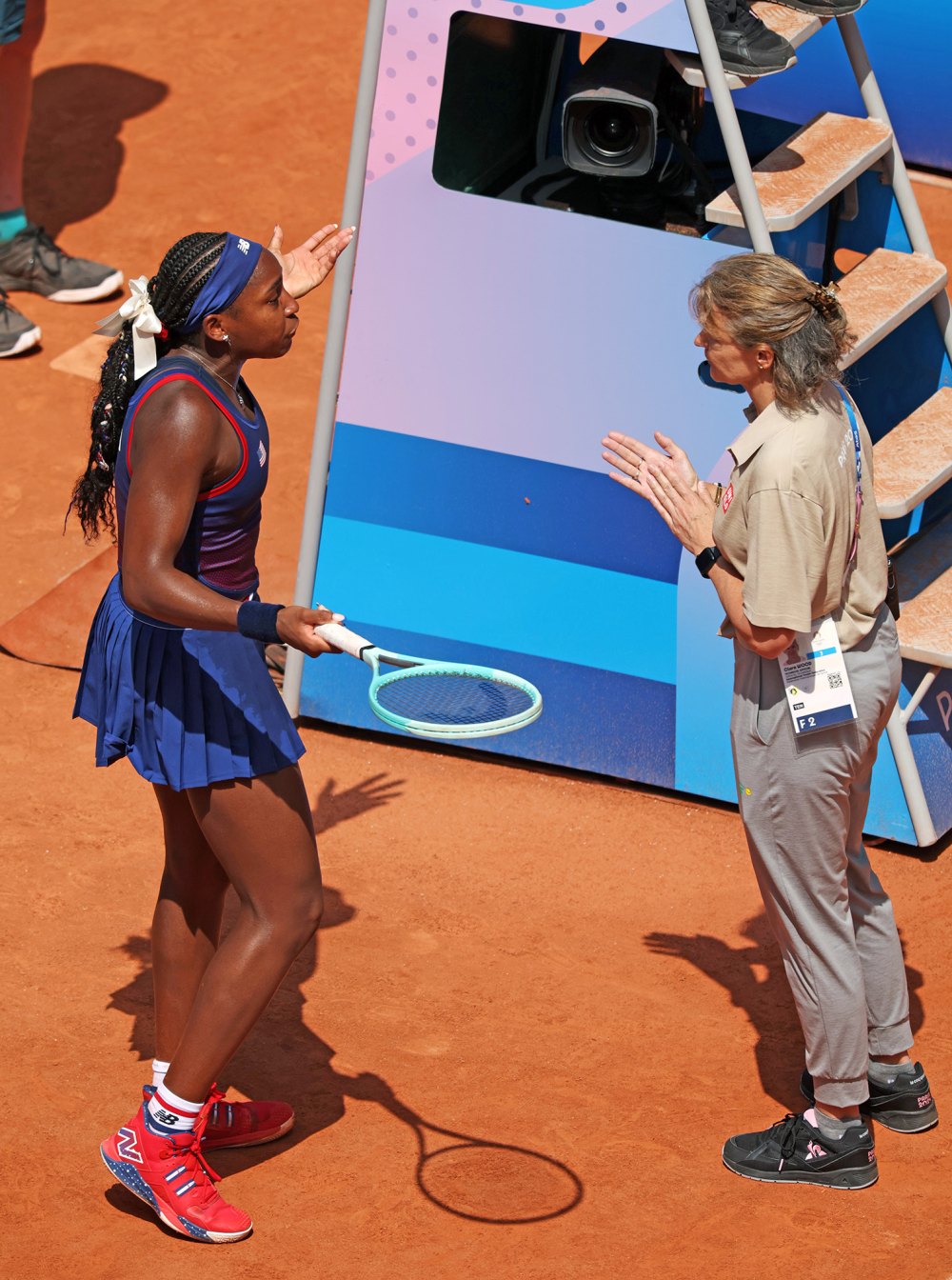 Coco Gauff Cries at Umpire Before Olympics Tennis Singles Loss