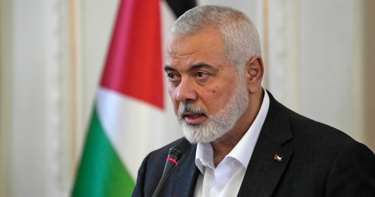 Hamas political leader Ismail Haniyeh killed in Iran, group says