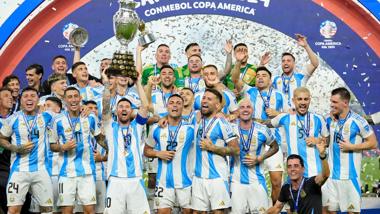 Argentina wins record 16th Copa America title, beats Colombia 1-0 after Messi gets hurt