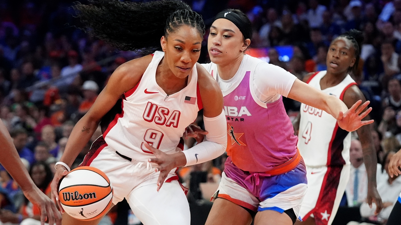 Arike Ogunbowale, Caitlin Clark lead WNBA All-Stars to 117-109 win over US women's Olympic basketball team