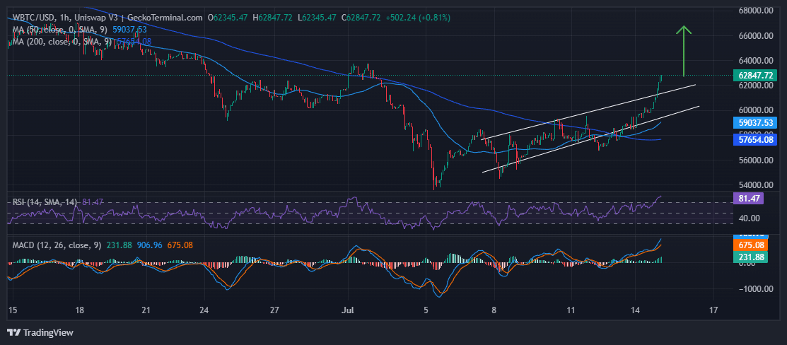 BTCUSD Chart Analysis Source: GeckoTerminal.com