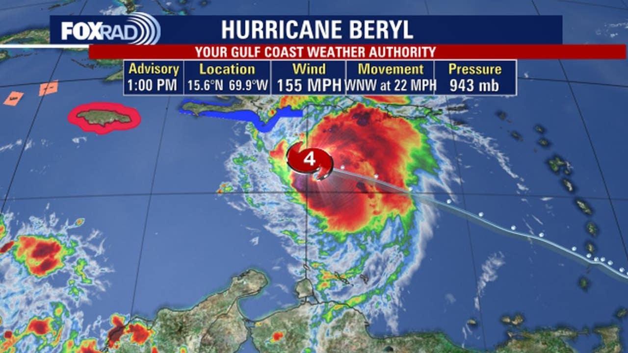 Category 4 storm updates; latest projected path map