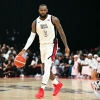 LeBron James during a friendly match earlier this month between the U.S. and Serbia. James, 39, will carry the U.S. flag at the Olympics opening ceremony.