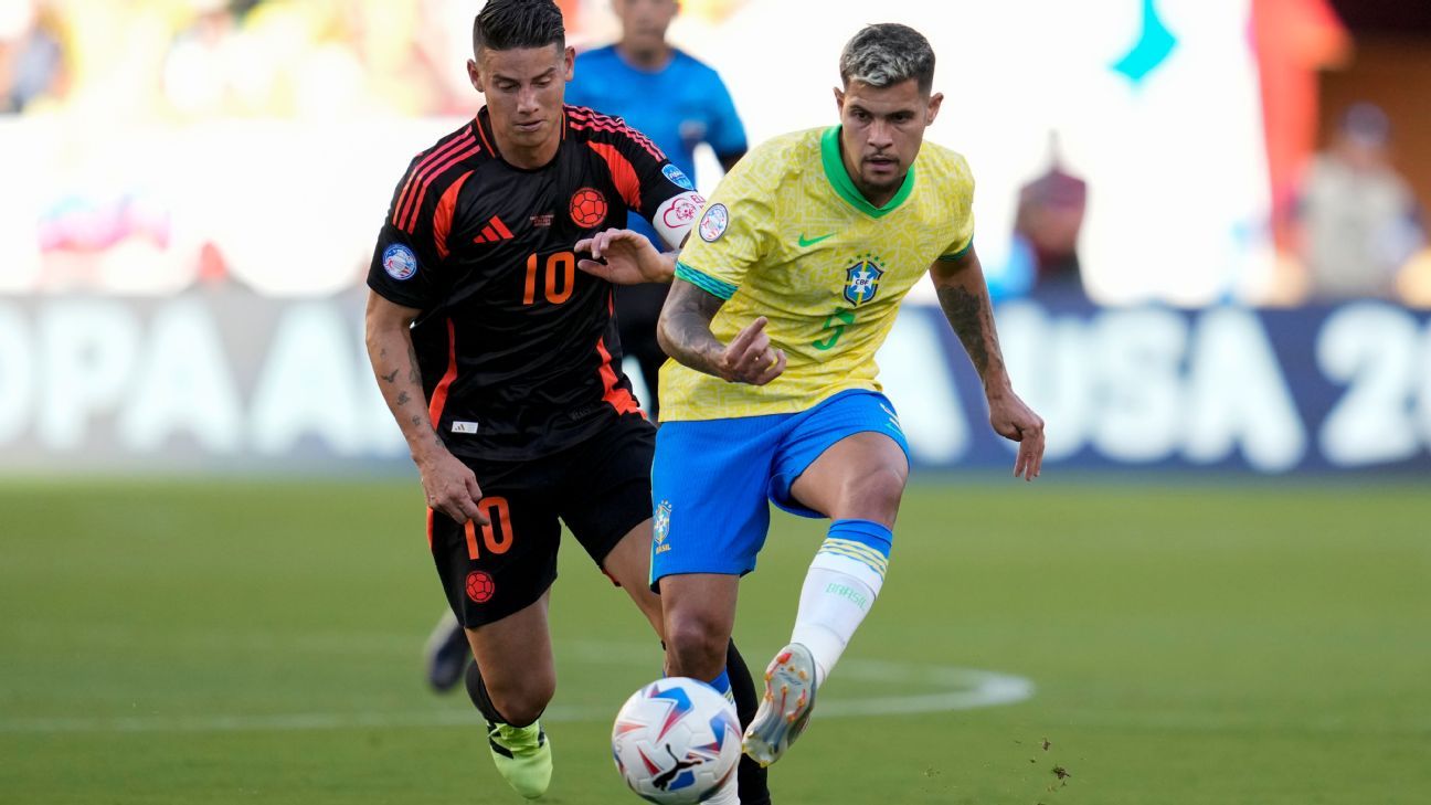 Colombia salva el empate con Brasil y jugará cuartos de Copa América ante Panamá