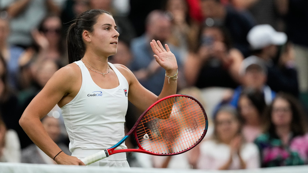 Emma Navarro beats four-time Grand Slam champion Naomi Osaka at Wimbledon