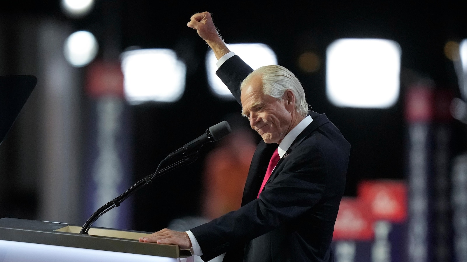 Ex-Trump adviser Peter Navarro, just released from prison, gets roaring applause at RNC