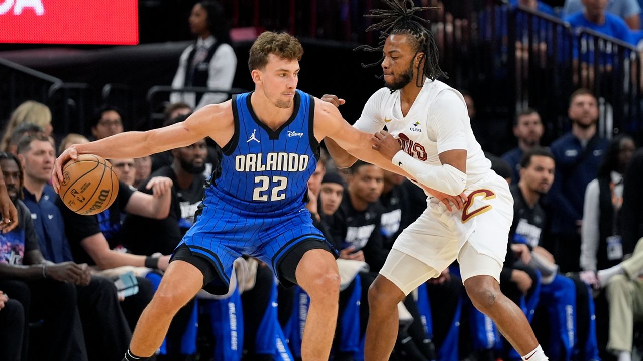 Orlando Magic forward Franz Wagner (22) will be in Orlando for many years to come after he and the team reached agreement on a 5-year rookie contract extension. (AP Photo/John Raoux)