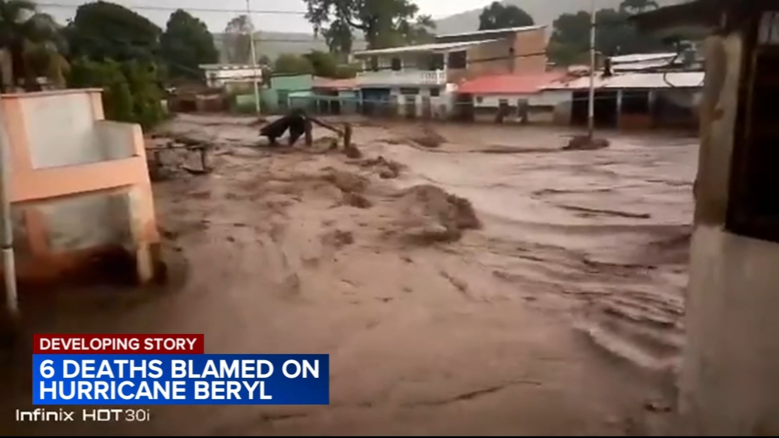 Hurricane Beryl heads toward Jamaica as a major strom; at least 6 dead after ripping through southeast Caribbean