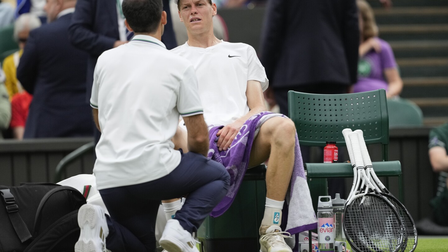 Jannik Sinner loses to Daniil Medvedev at Wimbledon