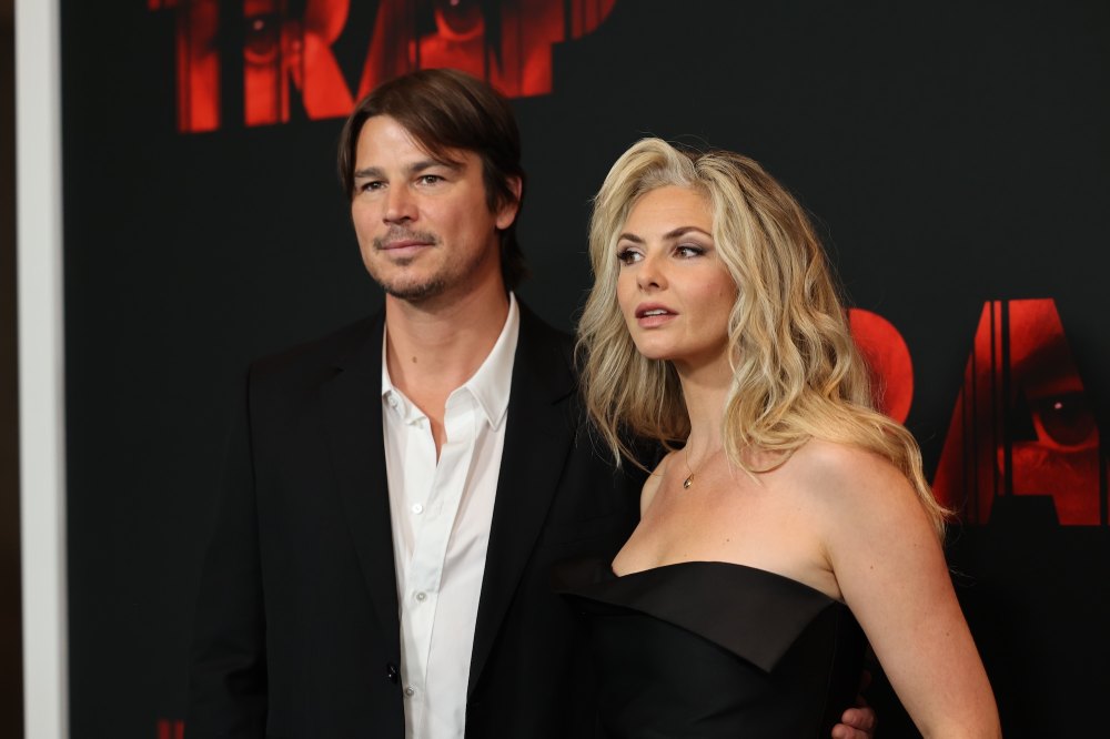 Josh Hartnett and Tamsin Egerton Share Sweet Smooch at Trap Premiere