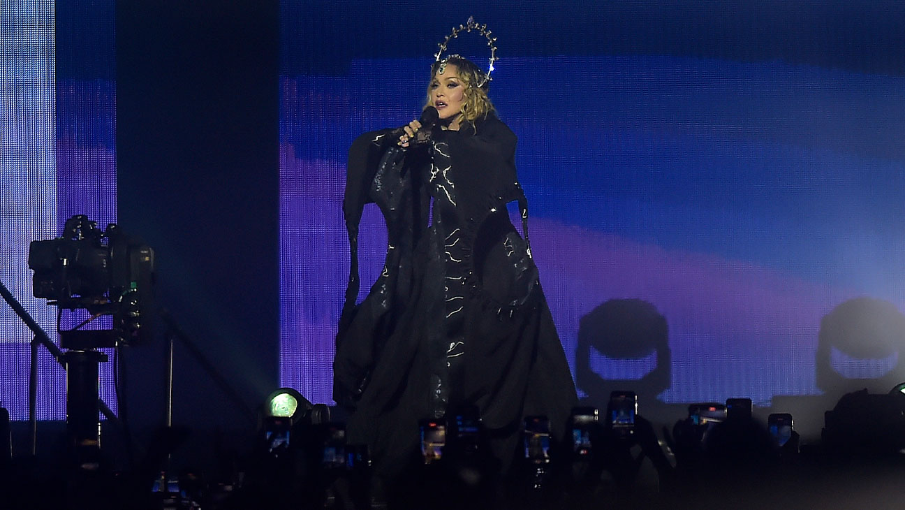 Madonna as performs free show in Brazil.