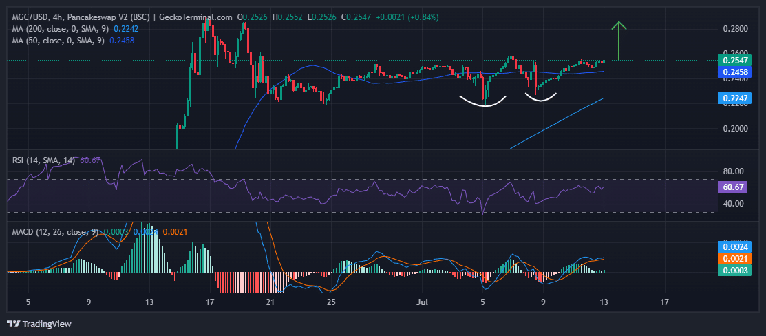 Meta Games Coin Price Chart Analysis Source: GeckoTerminal.com