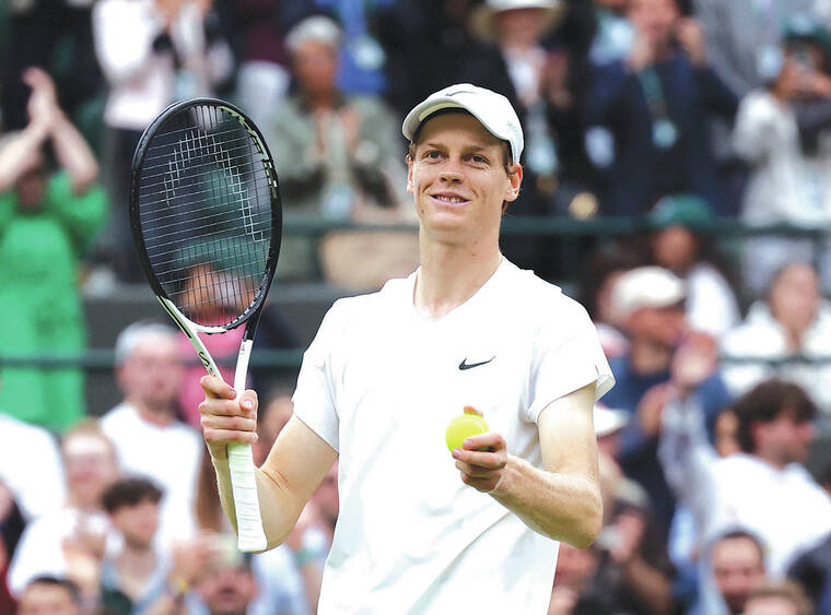 No. 1 Jannik Sinner, Carlos Alcaraz reach Wimbledon quarters