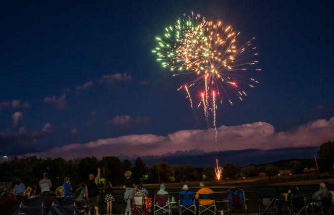 As part of the annual Independence Day Celebration, the Springettsbury Township Park sky is lit up with a fireworks display. The Sounds of Summer concert by Dave Bray USA kicked off the evening and was followed by the fireworks. Randy Flaum photos for The York Dispatch - yorkstoryman@gmail.com