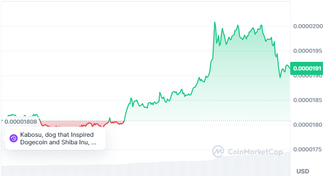 Shiba Inu price chart