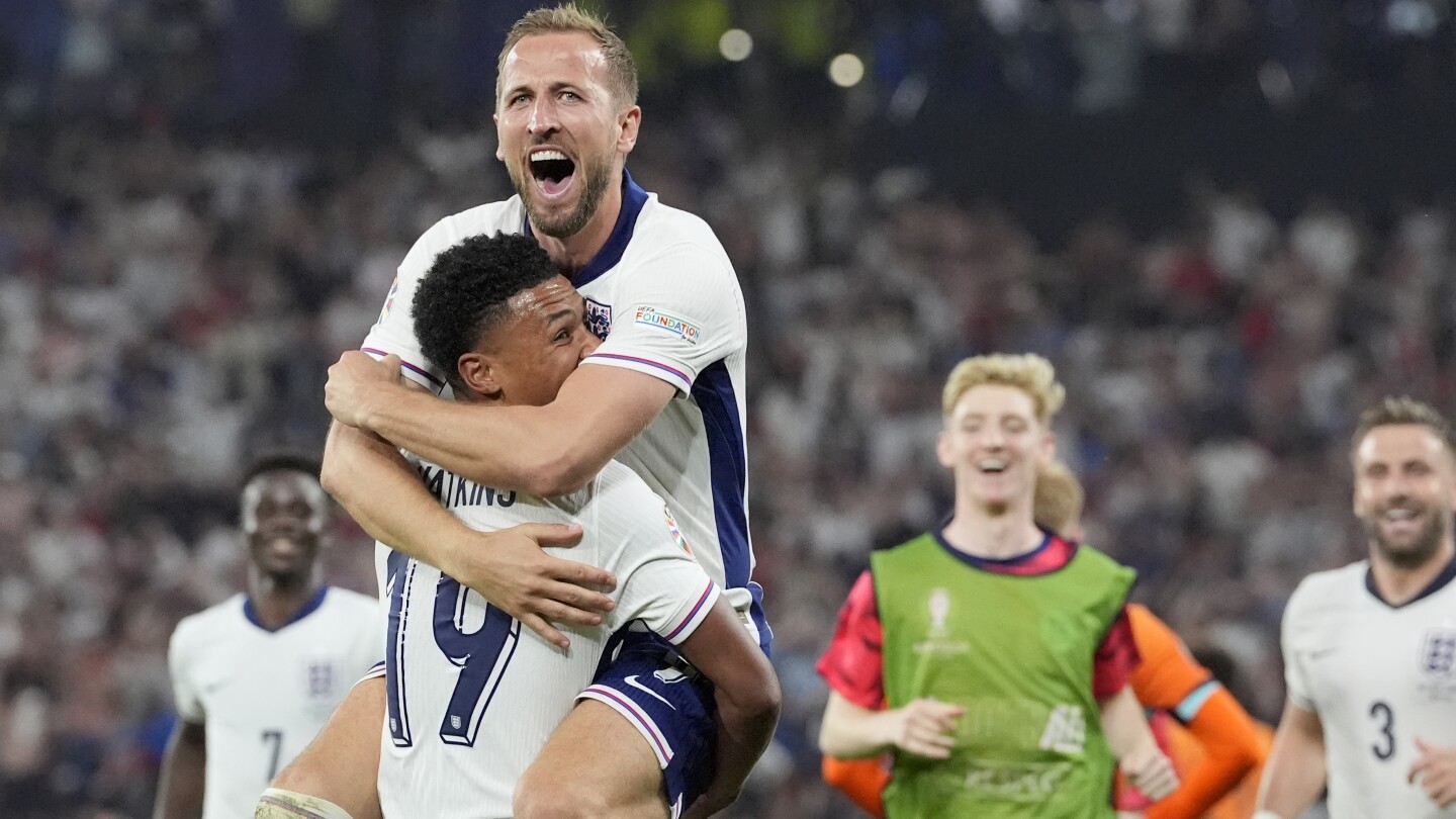 With a late goal fit for a king, England reaches another Euro final by beating Netherlands 2-1