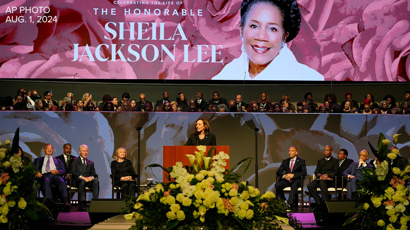 Sheila Jackson Lee celebration of life: Vice President Kamala Harris pays tribute to late Texas congresswoman at Houston service