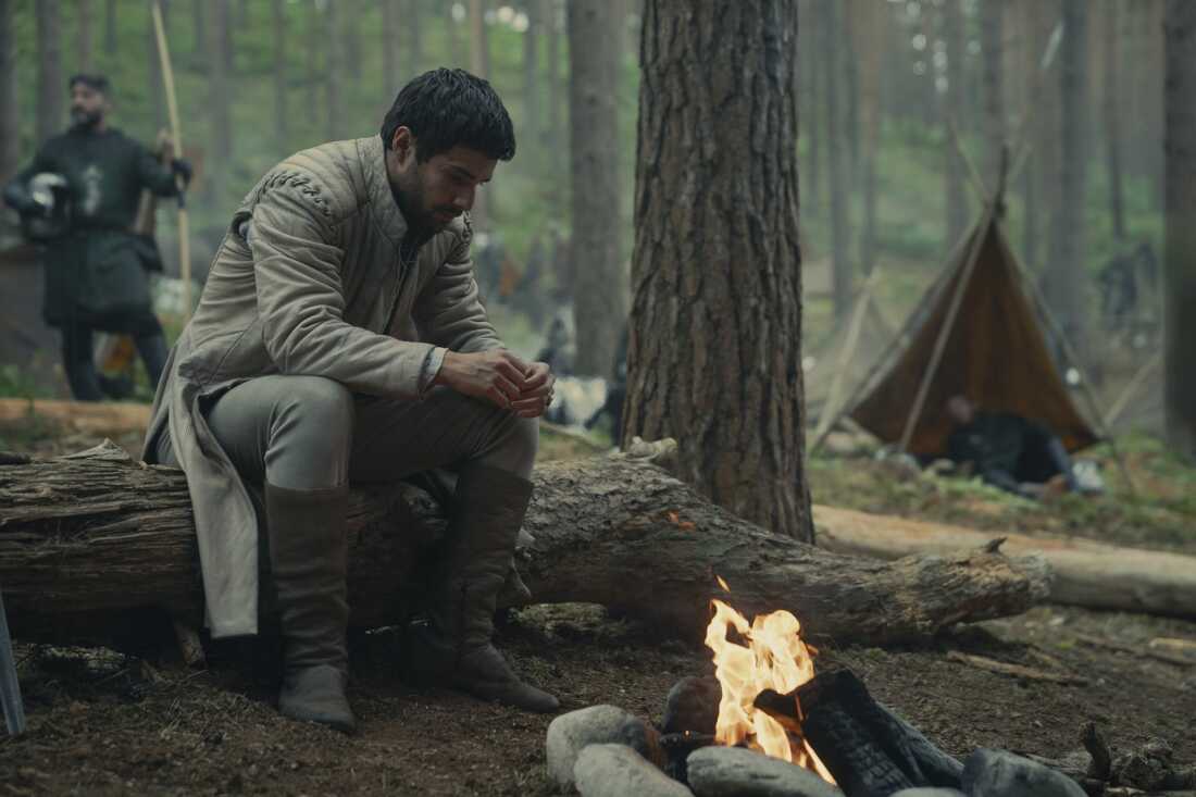 Criston Cole (Fabien Frankel) mopes like his s'more fell into the fire.