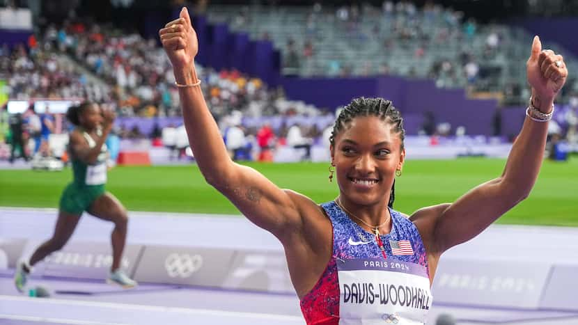 Texas’ Tara Davis-Woodhall takes gold in Olympic women’s long jump final