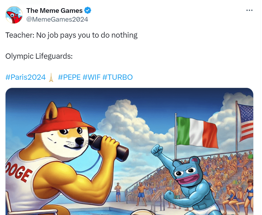 The Meme Games Tweet