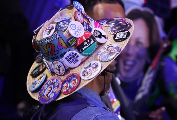 A hatted Georgia delegate attends the Democratic National Convention on...