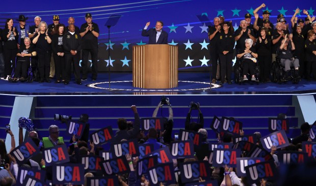 U.S. Sen. Gary Peters speaks at the Democratic National Convention...