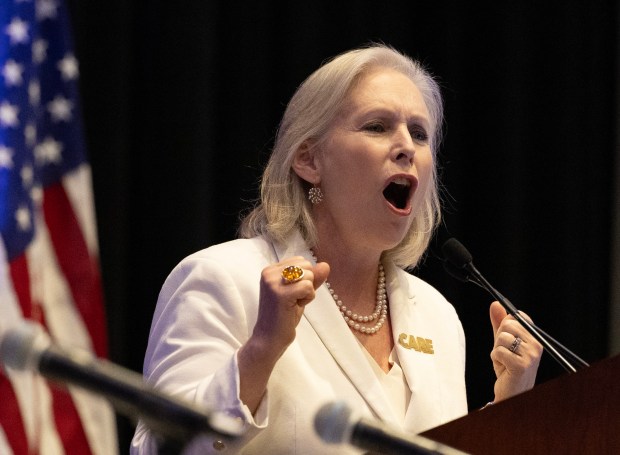 U.S. Sen. Kirsten Gillibrand (D-New York) speaks during the Women’s...