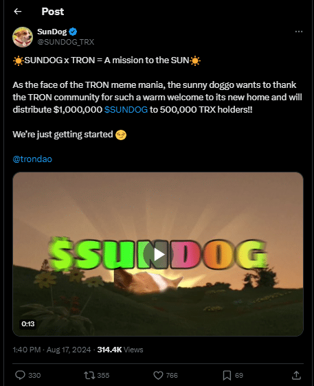 Sundogs tweet