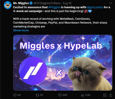 Mister miggles tweet