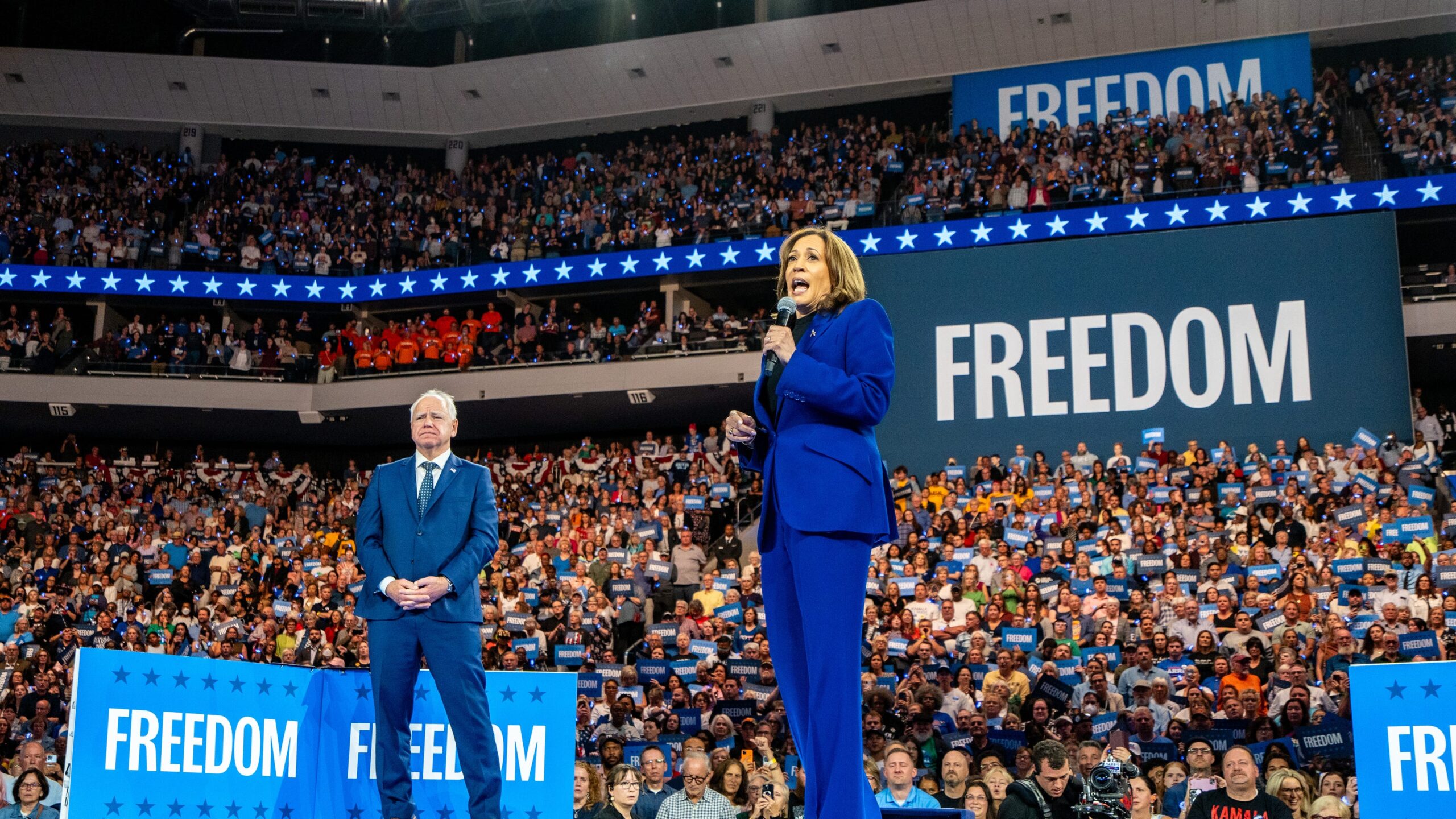 Is Kamala Harris's father, Donald J. Harris, at the DNC?