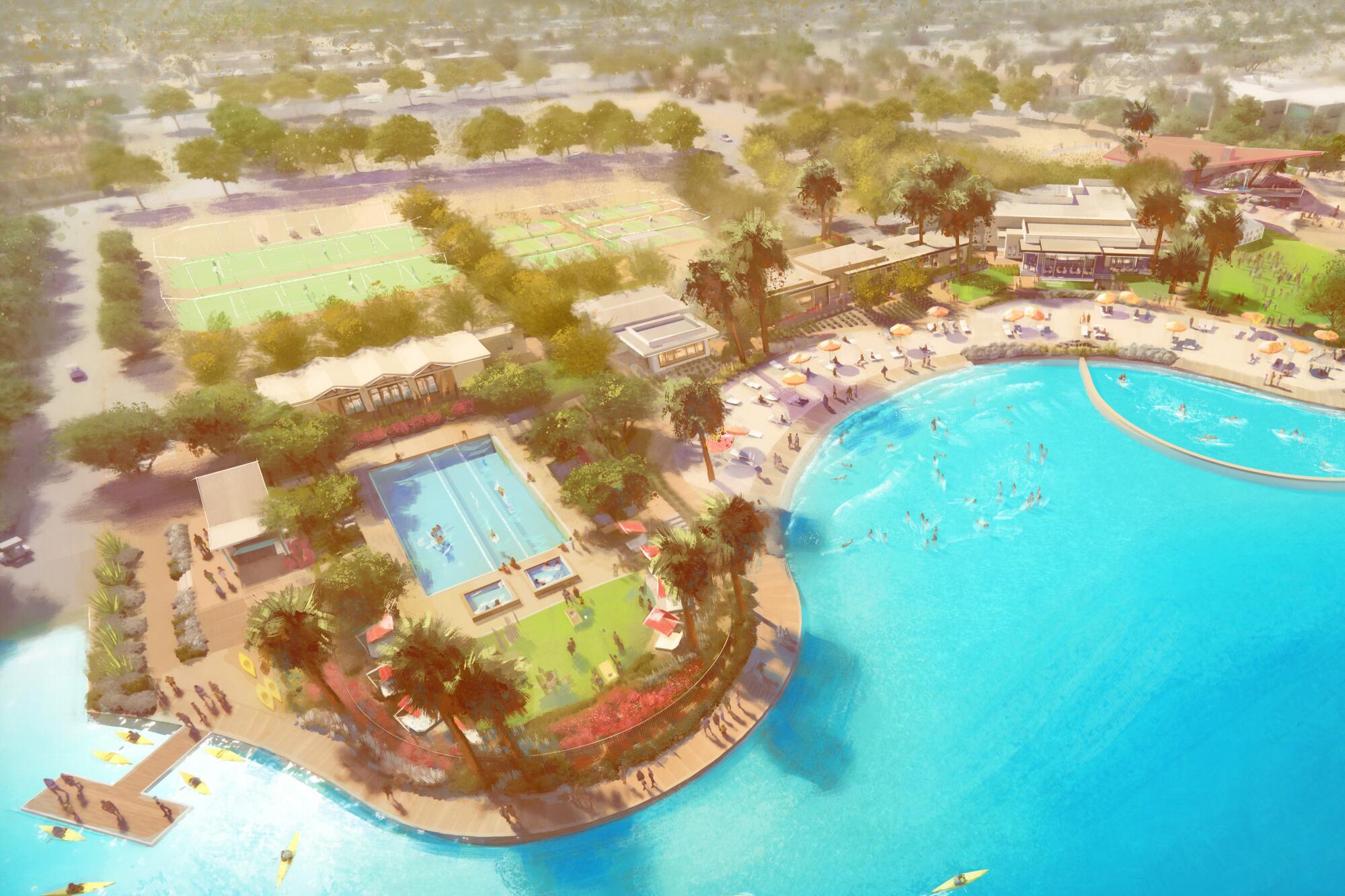 An artificial oasis is called Cotino Bay, and Disney is touting it as the centerpiece of the project. 