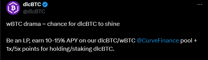 dlcBTC Tweet