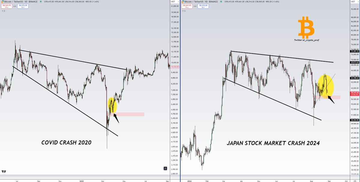 Bitcoin chart comparison.