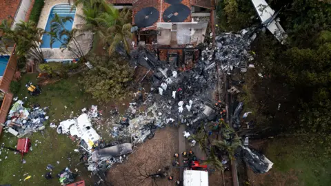 EPA A plane crash in Brazil's São Paulo state 