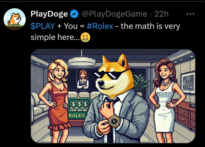 PlayDoge tweet