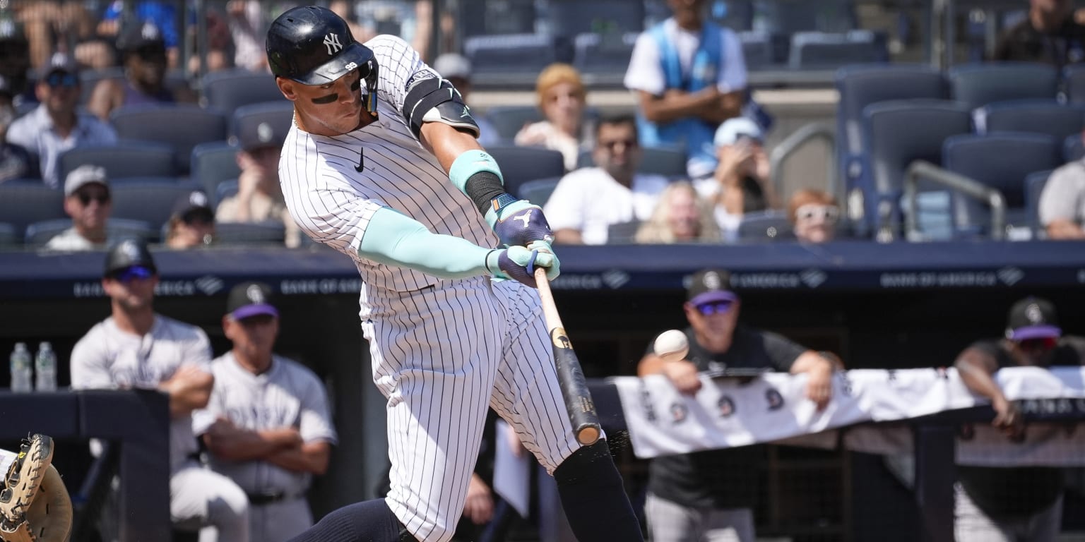 Aaron Judge hits 50th homer for third time in his career