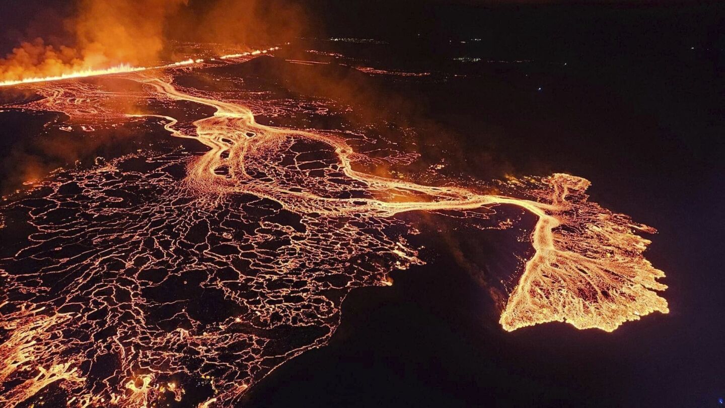 An Iceland volcano erupts again but spares the nearby town of Grindavik for now