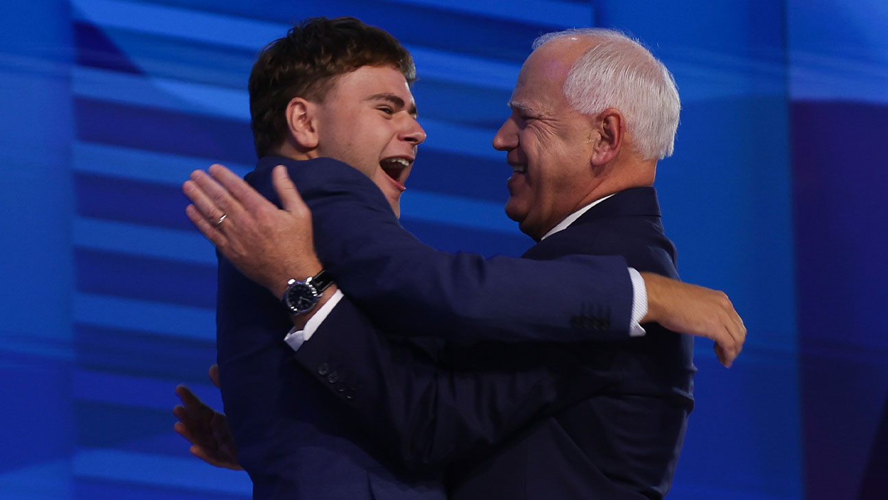 Gus and Tim Walz at the 2024 DNC.