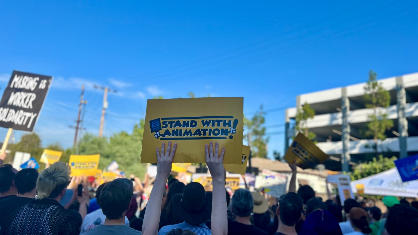 Animation Guild Fires Up Members at Pre-Negotiations Rally