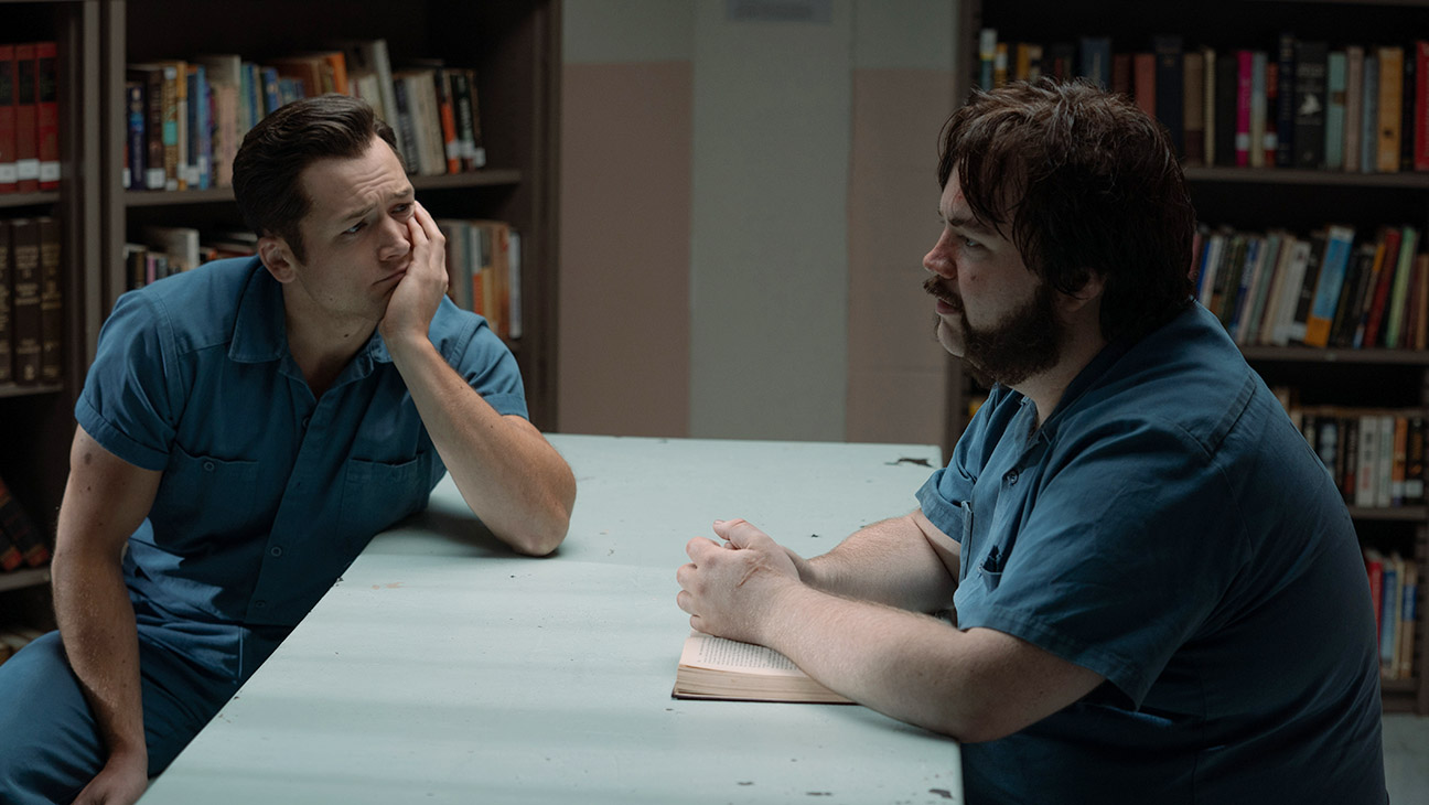 Taron Egerton and Paul Walter Hauser in Black Bird