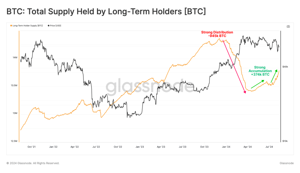 Total supply held by long-term holders