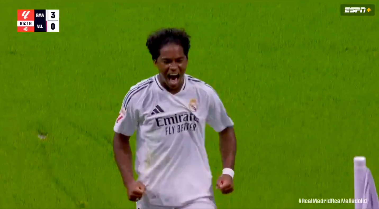 Endrick goal vs. Real Valladolid in Real Madrid debut