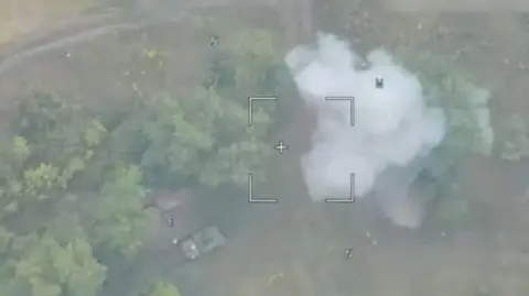 Russian Ministry of Defense/Handout via Getty Images A screen grab from a video released by Russian Ministry of Defense shows Russian forces launching a missile attack, targeting the military equipment of Ukrainian Armed Forces at the border area near Kursk Oblast, Russia on August 08, 2024.