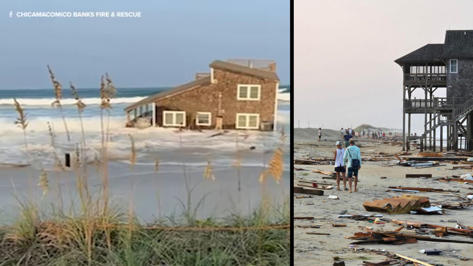 Hurricane Ernesto: Rough seas along the North Carolina Outer Banks collapses home in Rodanthe, litters beach with debris