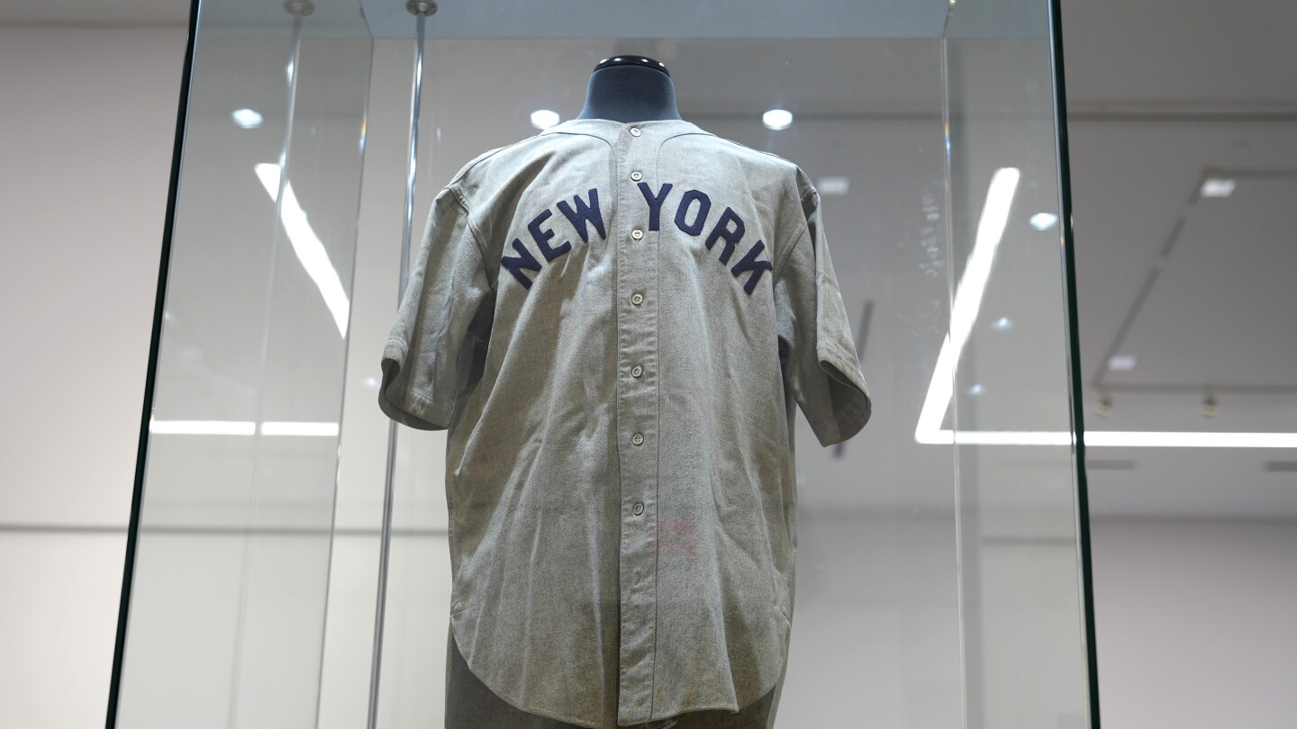 Iconic Babe Ruth jersey sells for over $24 million at auction